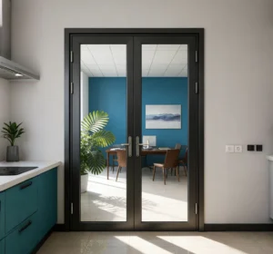 Aluminum alloy double door